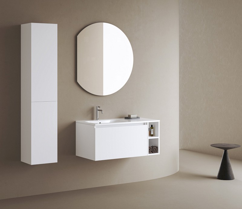 DARA CUT zrcadlo s LED podsvícením 20W, ø 100x90cm, topná fólie 34900CI